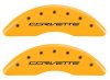 C7 Corvette Caliper Covers w/CORVETTE Logo Yellow Powder Coat Non Z51